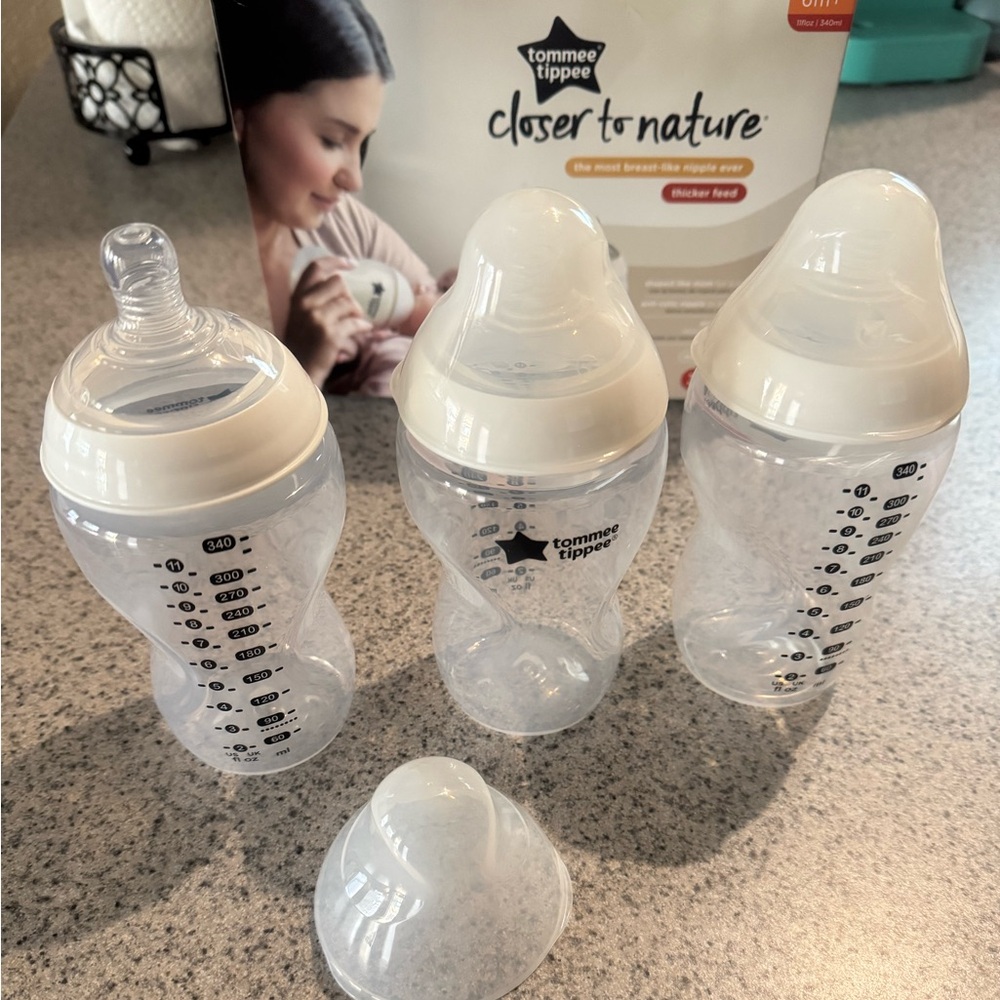 Tommee Tippee Closer to Nature Baby Bottles 11 ounces 3 pack